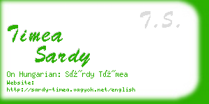 timea sardy business card